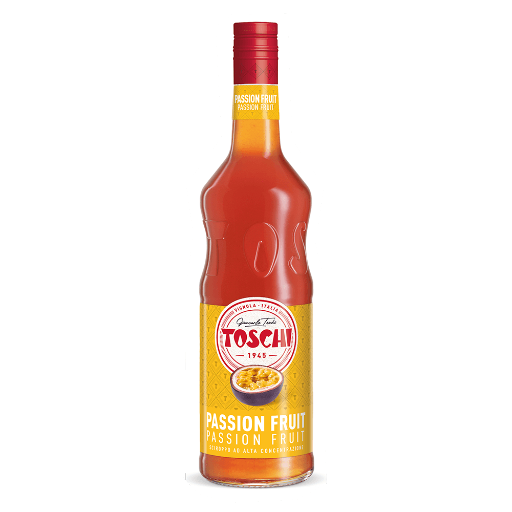 bottiglia di sciroppo toschi al passion fruit